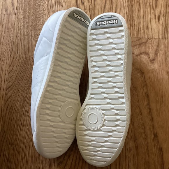 NEW VTG Y2K 1999 REEBOX PRINCESS WHITE LEATHER TENNIS SHOES TERRY LINING 7.5 - Picture 7 of 8